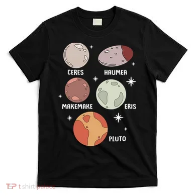 Outer Space Solar System Dwarf Planet For Kids T-Shirt