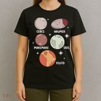 Outer Space Solar System Dwarf Planet For Kids T-Shirt thumb 4