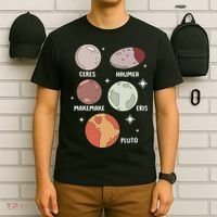 Outer Space Solar System Dwarf Planet For Kids T-Shirt thumb 6