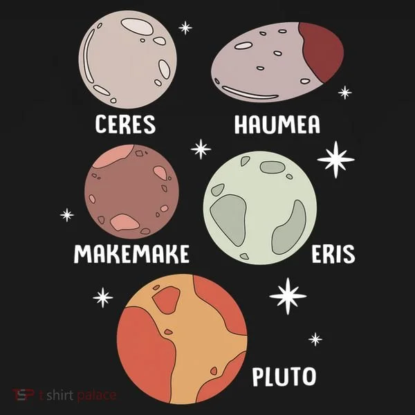 Outer Space Solar System Dwarf Planet For Kids T-Shirt