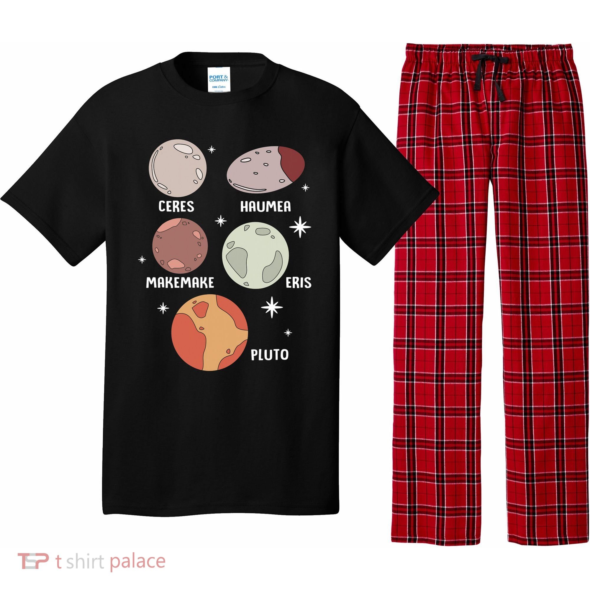 Outer Space Solar System Dwarf Planet For Kids Pajama Set