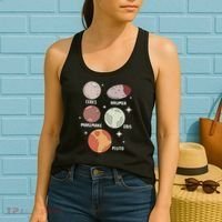 Outer Space Solar System Dwarf Planet For Kids Women's Tank Top thumb 2