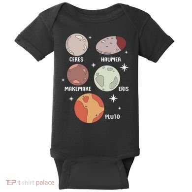 Outer Space Solar System Dwarf Planet For Kids Baby Bodysuit
