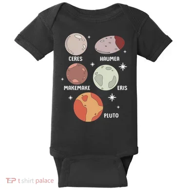 Outer Space Solar System Dwarf Planet For Kids Baby Bodysuit