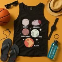 Outer Space Solar System Dwarf Planet For Kids Tank Top thumb 4
