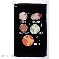 Outer Space Solar System Dwarf Planet For Kids Golf Towel thumb 0
