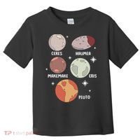 Outer Space Solar System Dwarf Planet For Kids Toddler T-Shirt thumb 0