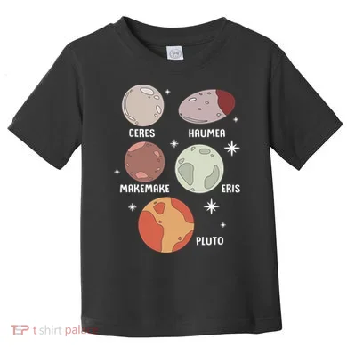 Outer Space Solar System Dwarf Planet For Kids Toddler T-Shirt