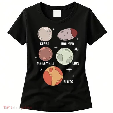 Outer Space Solar System Dwarf Planet For Kids Women's T-Shirt