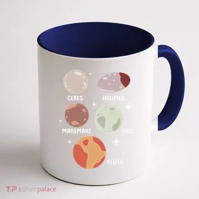 Outer Space Solar System Dwarf Planet For Kids Coffee Mug back