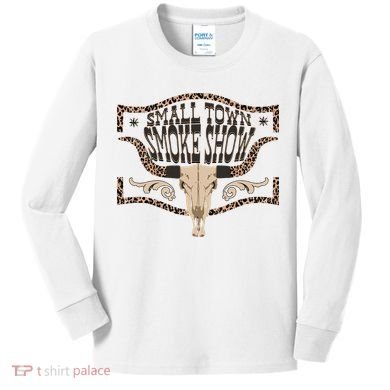 Oklahoma Smokeshow Small Town Smoke Show Kids Long Sleeve Shirt