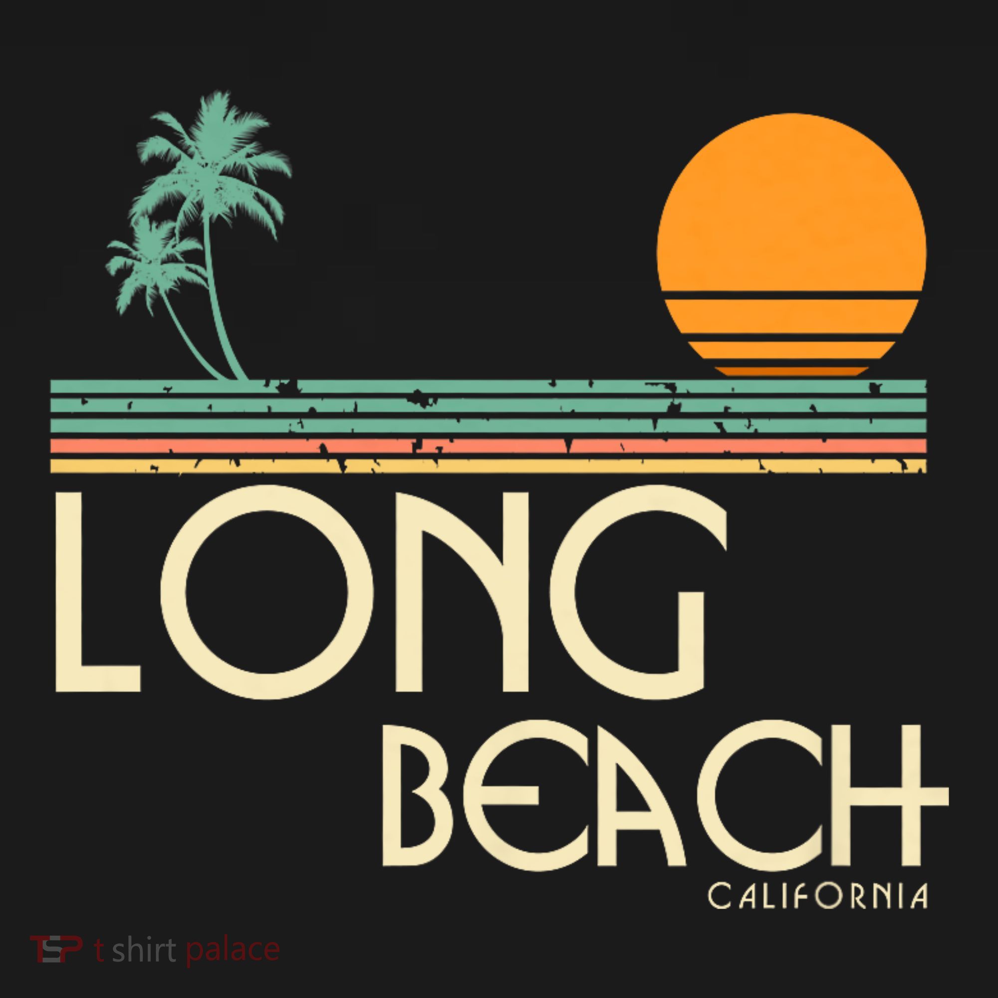Oc Surf Style Vintage Long Beach California T-Shirt