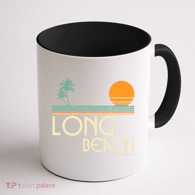Oc Surf Style Vintage Long Beach California Coffee Mug back