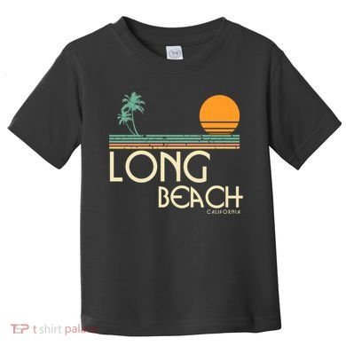 Oc Surf Style Vintage Long Beach California Toddler T-Shirt