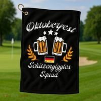 Oktoberfest Schitzengiggle Squad Bavarian Festival Golf Towel thumb 1