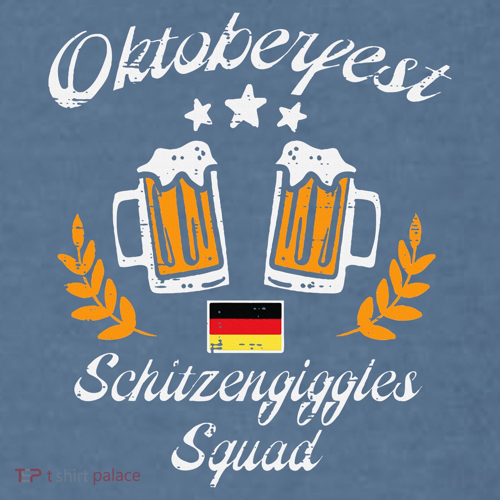 Oktoberfest Schitzengiggle Squad Bavarian Festival Garment-Dyed Sweatshirt