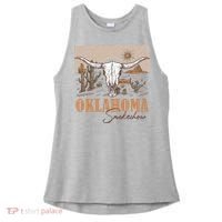 Oklahoma Smoke Show | Oklahoma Smokeshow Western Country Ladies PosiCharge Tri-Blend Wicking Tank thumb 0