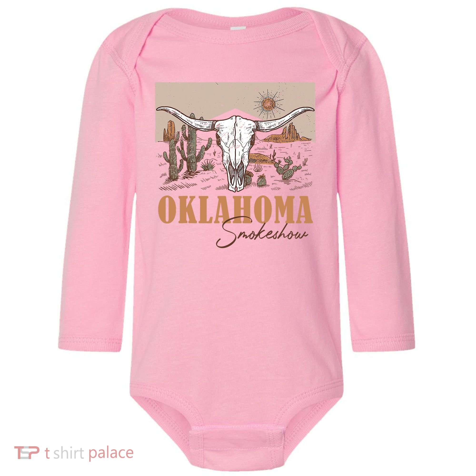 Oklahoma Smoke Show | Oklahoma Smokeshow Western Country Baby Long Sleeve Bodysuit