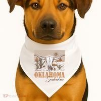Oklahoma Smoke Show | Oklahoma Smokeshow Western Country USA-Made Doggie Bandana thumb 1