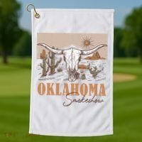 Oklahoma Smoke Show | Oklahoma Smokeshow Western Country Golf Towel thumb 1