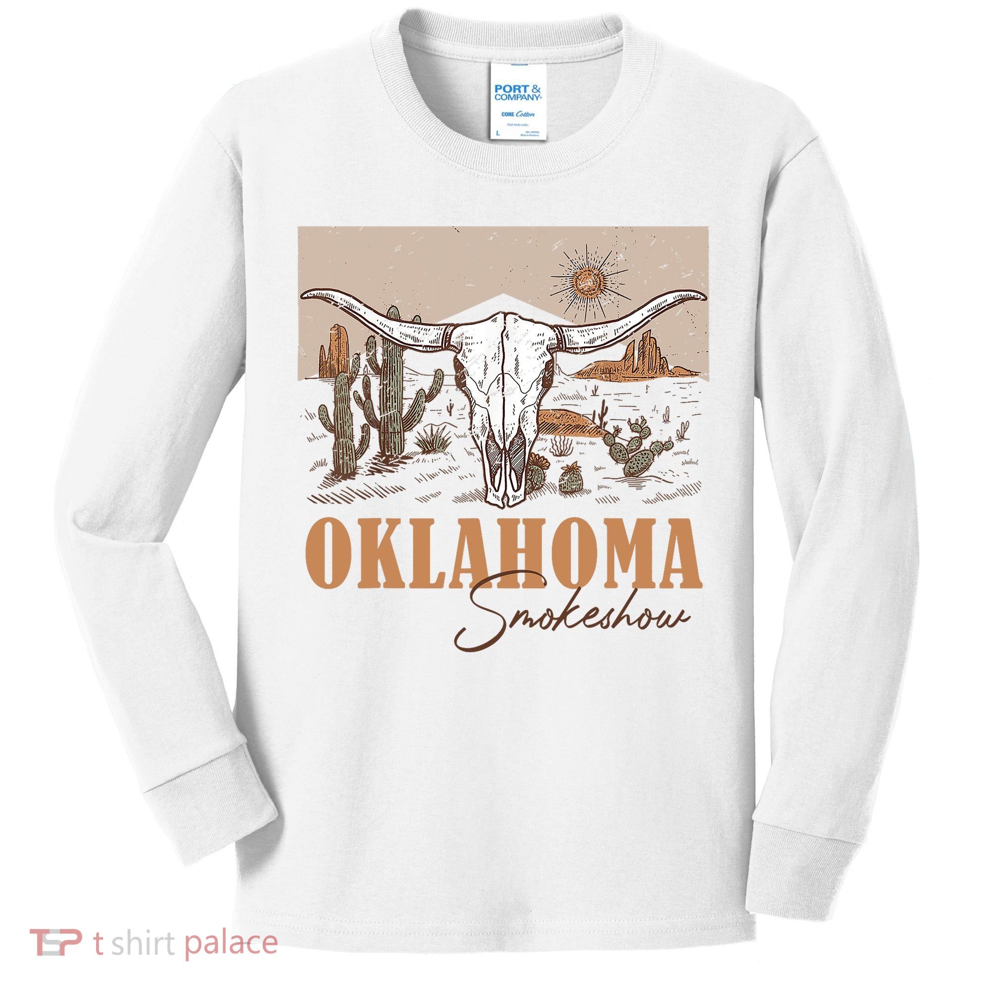 Oklahoma Smoke Show | Oklahoma Smokeshow Western Country Kids Long Sleeve Shirt