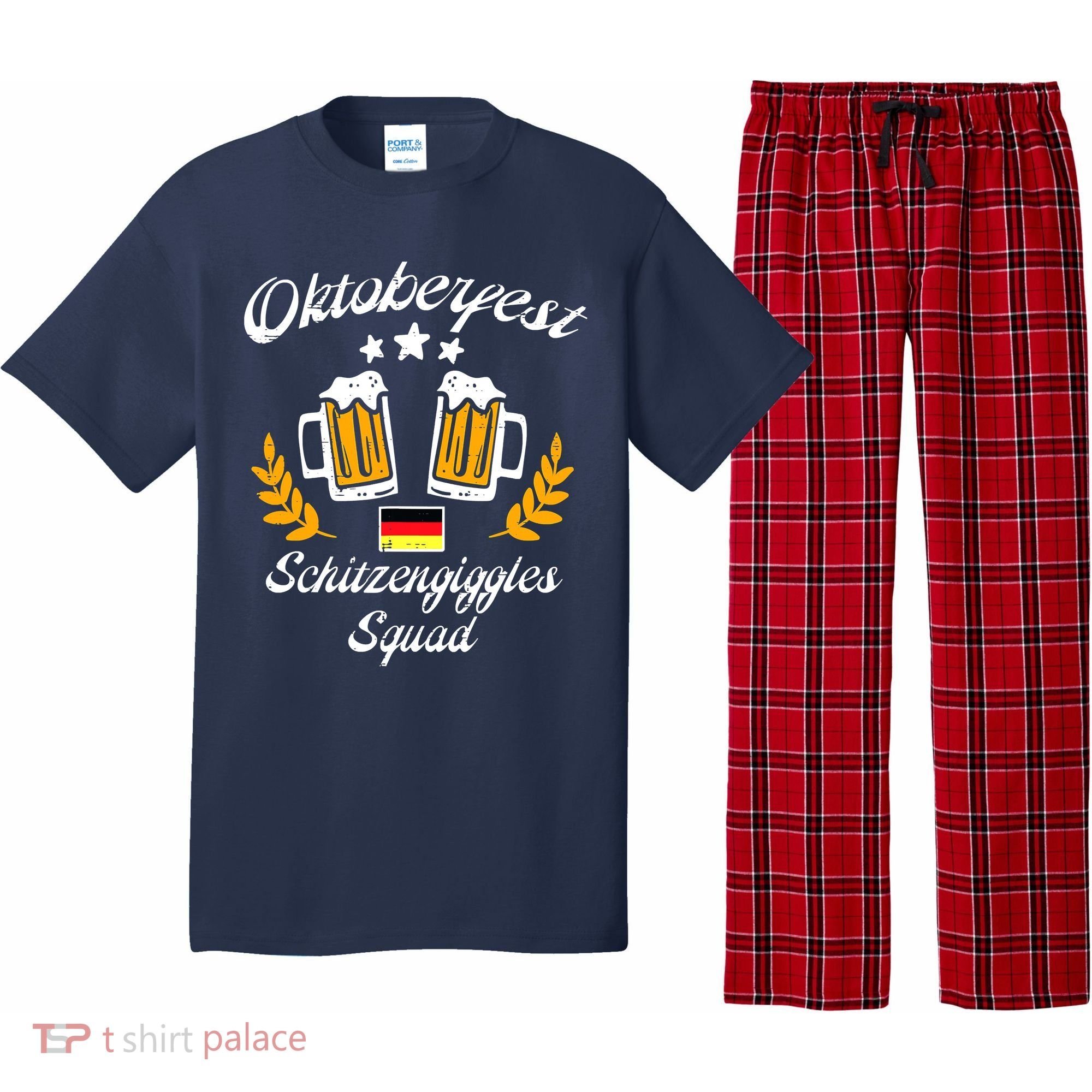 Oktoberfest Schitzengiggle Squad Bavarian Festival Pajama Set