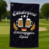 Oktoberfest Schitzengiggle Squad Bavarian Festival Golf Towel thumb 1
