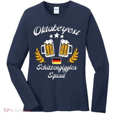 Oktoberfest Schitzengiggle Squad Bavarian Festival Women's Long Sleeve Shirt