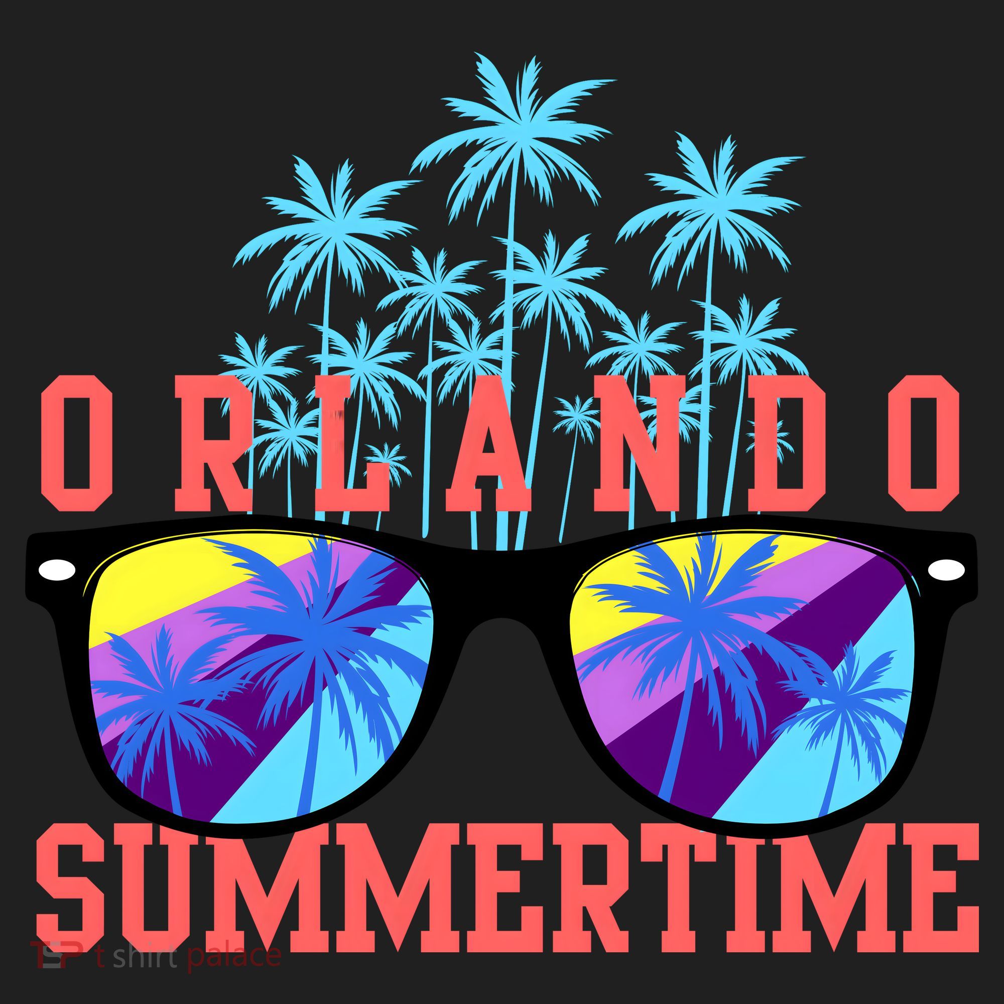 Orlando Summertime Shades Icon Crop Fleece Hoodie