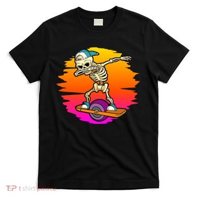 onewheel Skeleton Skateboard Dabbing Skate Skeleton float T-Shirt