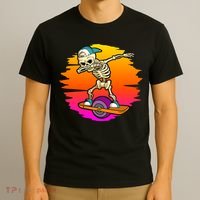 onewheel Skeleton Skateboard Dabbing Skate Skeleton float T-Shirt thumb 3