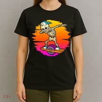onewheel Skeleton Skateboard Dabbing Skate Skeleton float T-Shirt thumb 4