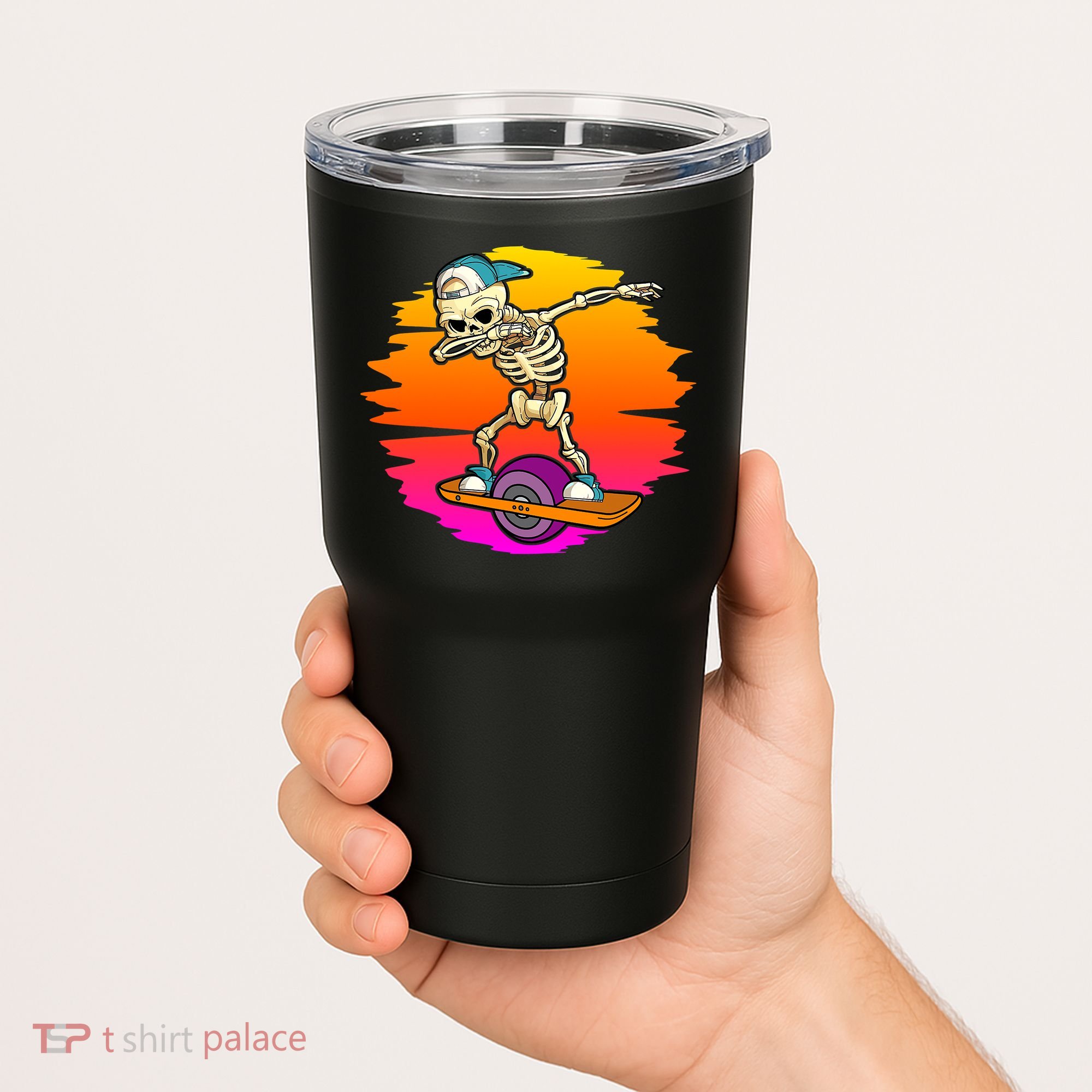 onewheel Skeleton Skateboard Dabbing Skate Skeleton float Tumbler