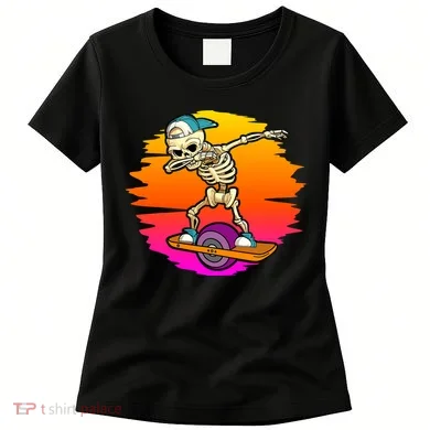 onewheel Skeleton Skateboard Dabbing Skate Skeleton float Women's T-Shirt
