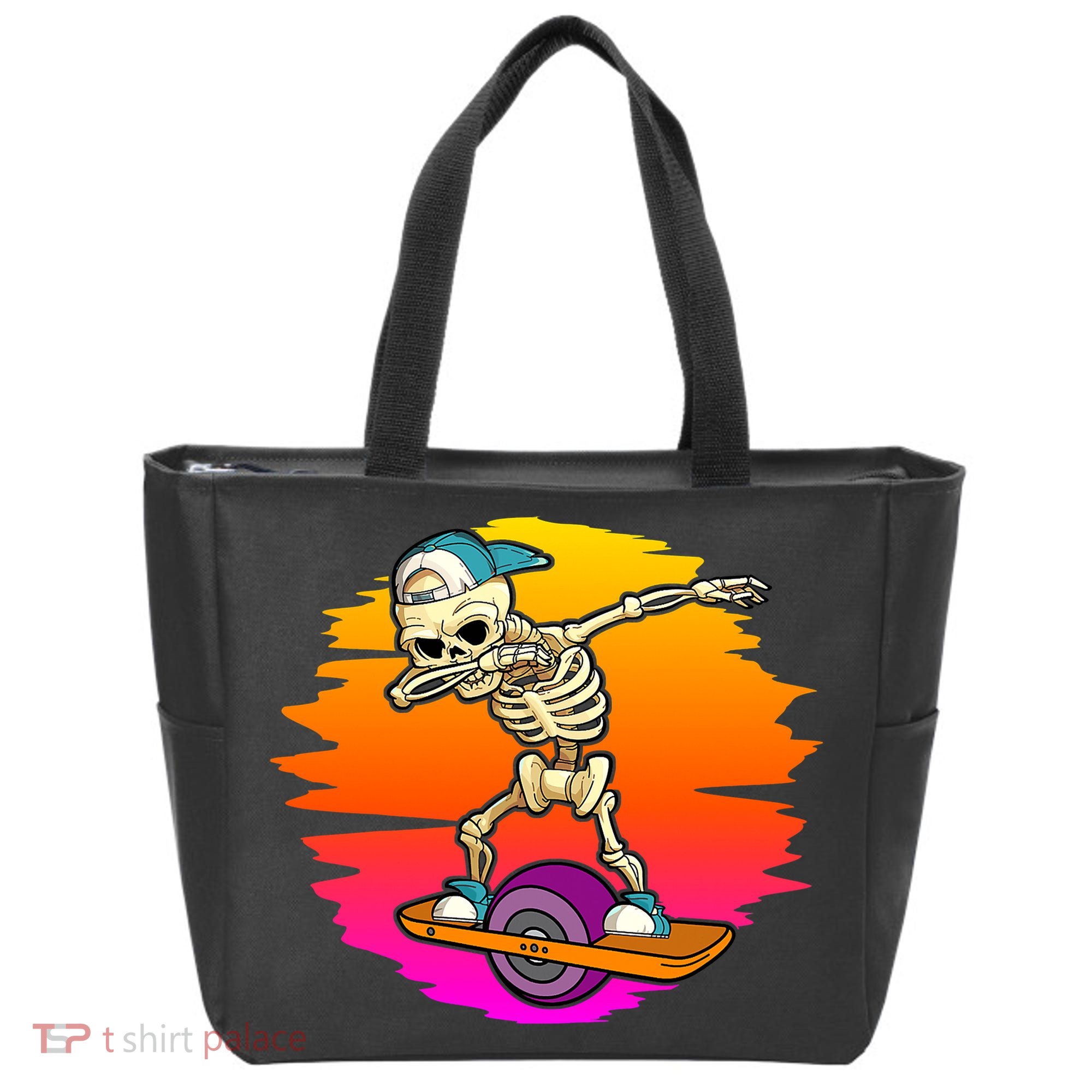 onewheel Skeleton Skateboard Dabbing Skate Skeleton float Tote Bag