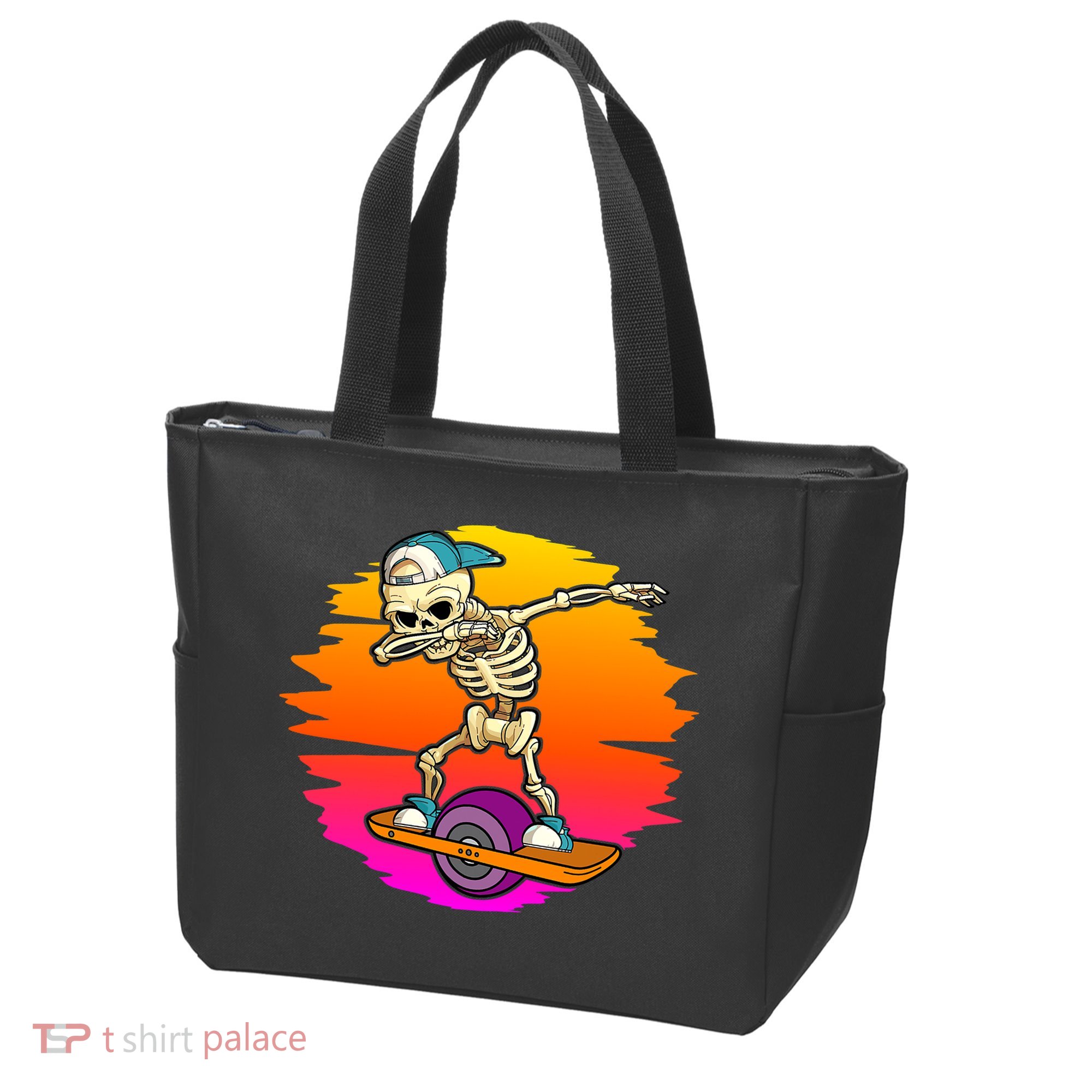 onewheel Skeleton Skateboard Dabbing Skate Skeleton float Tote Bag