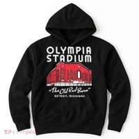 Olympia Stadium The Old Red Burn Detroit Michigan Hoodie thumb 0