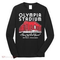 Olympia Stadium The Old Red Burn Detroit Michigan Long Sleeve Shirt thumb 0