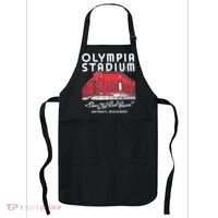 Olympia Stadium The Old Red Burn Detroit Michigan Apron thumb 0