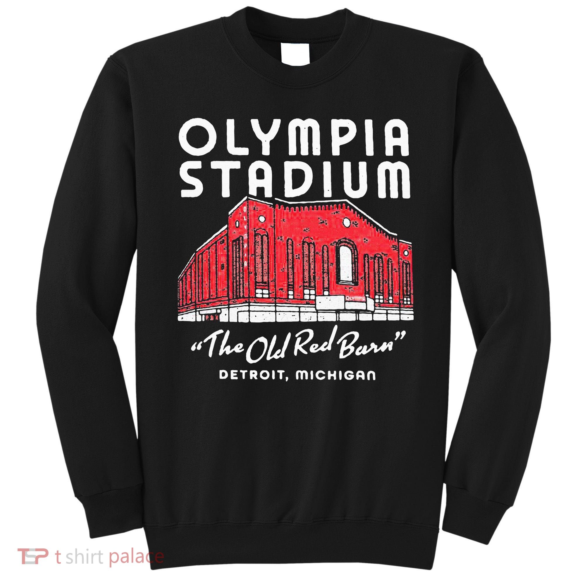 Olympia Stadium The Old Red Burn Detroit Michigan Sweatshirt