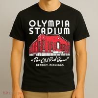 Olympia Stadium The Old Red Burn Detroit Michigan T-Shirt thumb 3