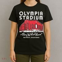 Olympia Stadium The Old Red Burn Detroit Michigan T-Shirt thumb 4