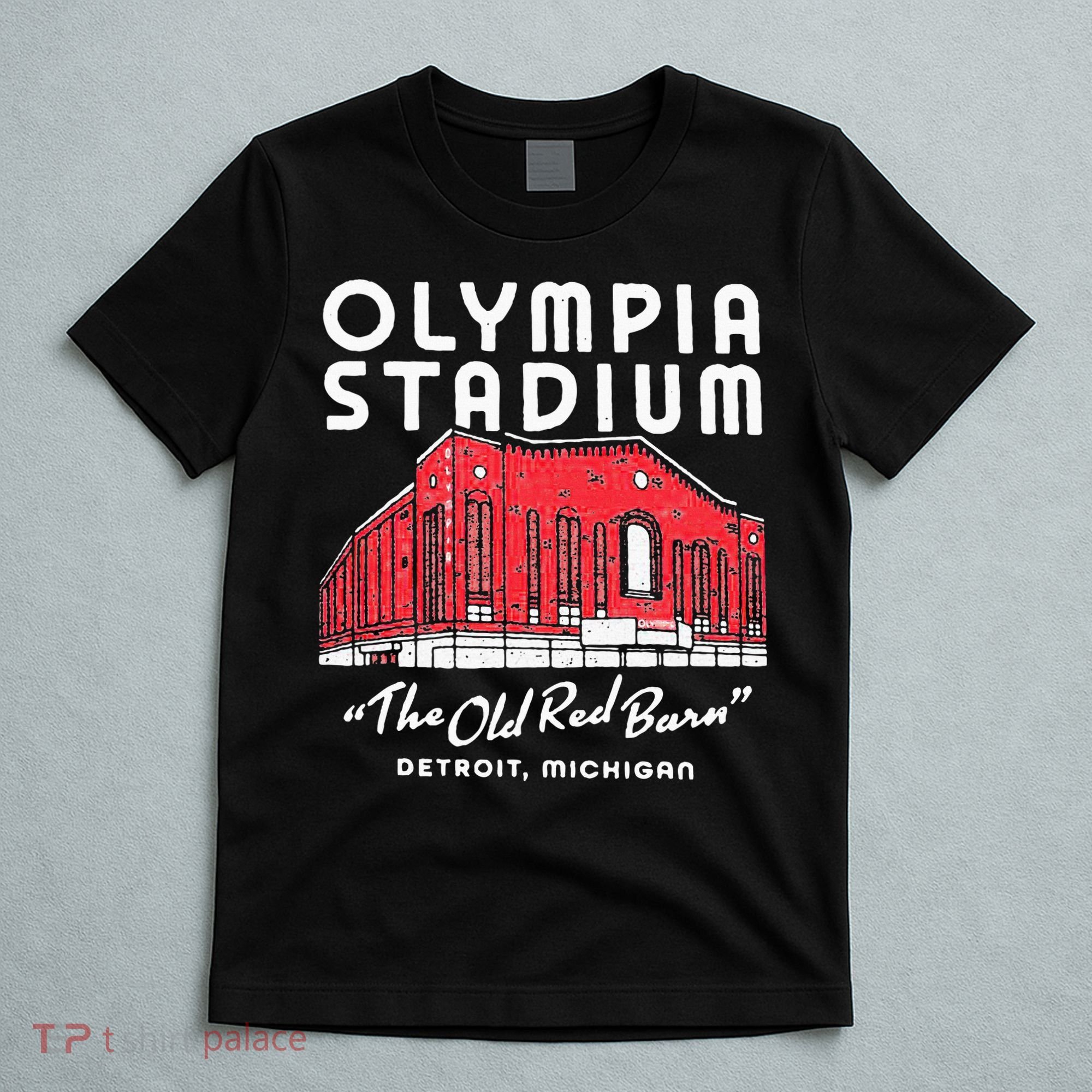 Olympia Stadium The Old Red Burn Detroit Michigan T-Shirt