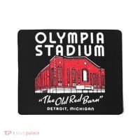 Olympia Stadium The Old Red Burn Detroit Michigan Mousepad thumb 0