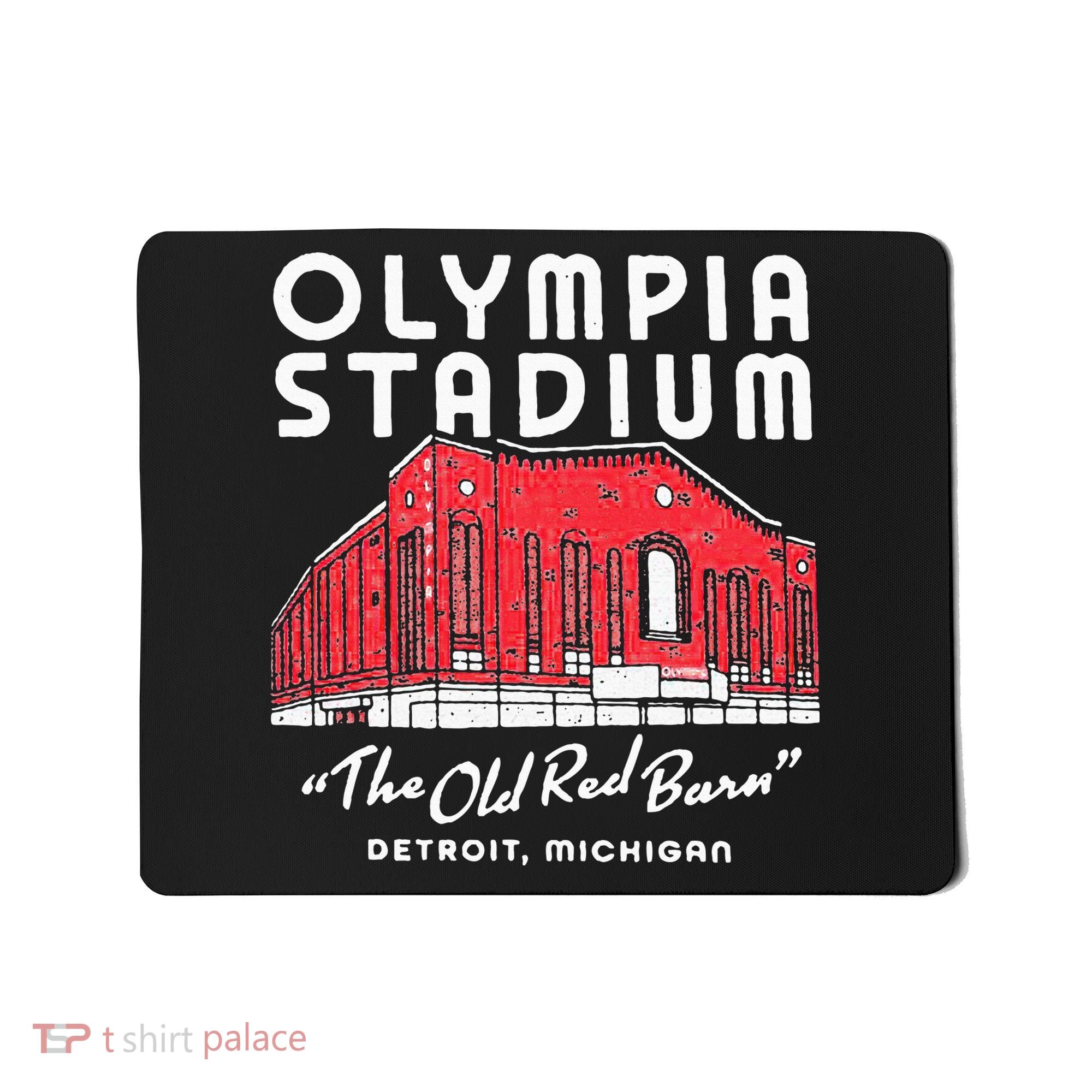 Olympia Stadium The Old Red Burn Detroit Michigan Mousepad
