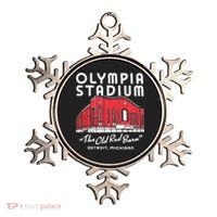Olympia Stadium The Old Red Burn Detroit Michigan Ornament thumb 0