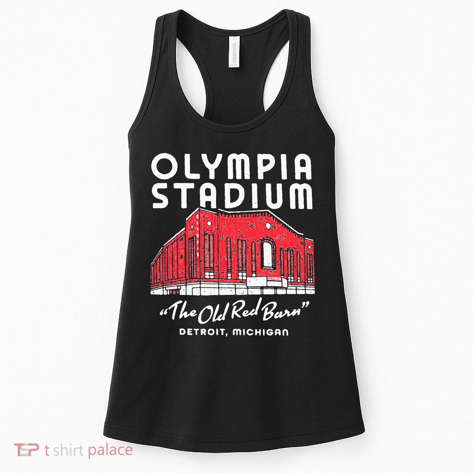 Olympia Stadium The Old Red Burn Detroit Michigan Women's Tank Top