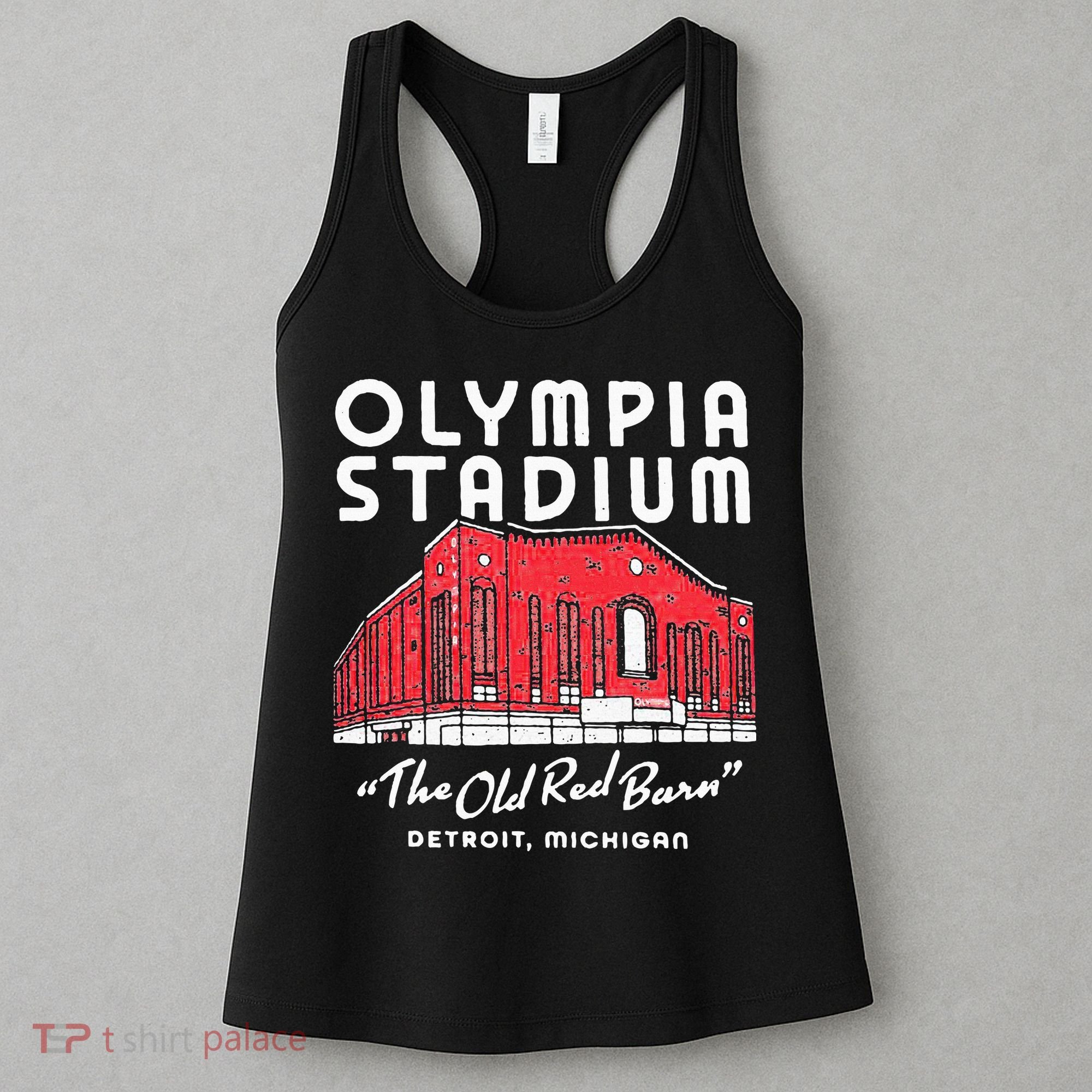 Olympia Stadium The Old Red Burn Detroit Michigan Women's Tank Top