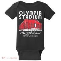 Olympia Stadium The Old Red Burn Detroit Michigan Baby Bodysuit thumb 0