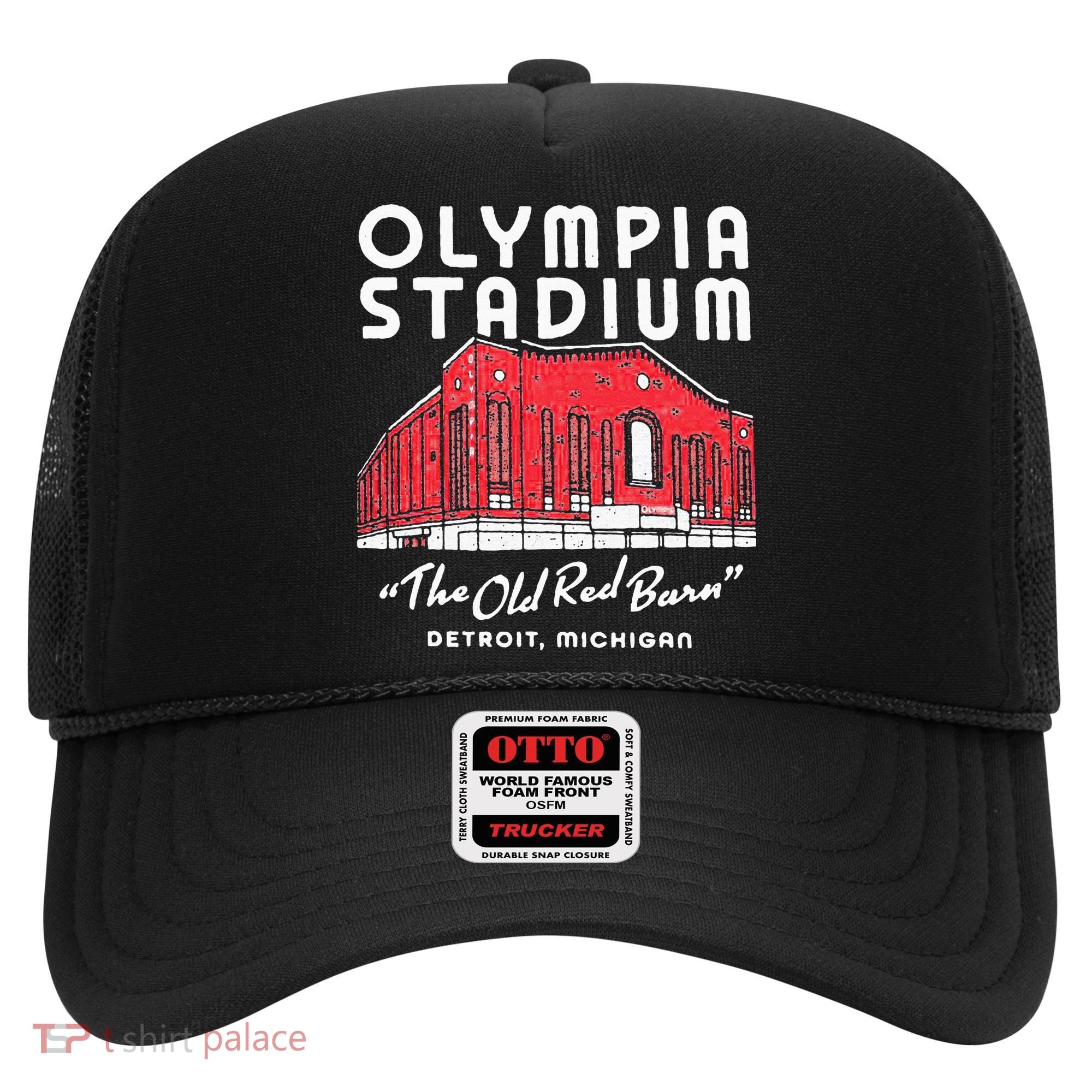 Olympia Stadium The Old Red Burn Detroit Michigan Hat